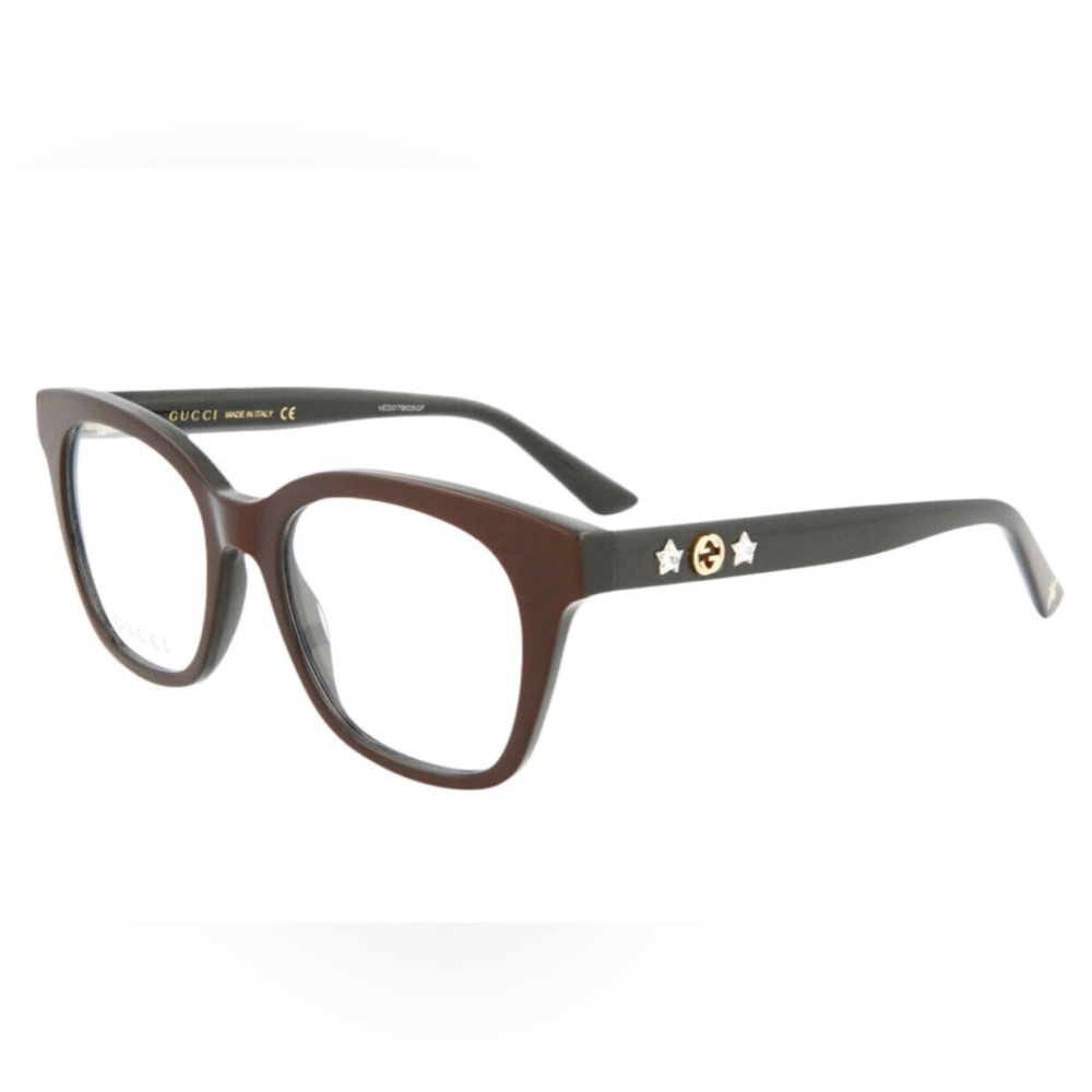 Gucci Women Optical glasses 51-19-145 dark red on black - Picture 2 of 5